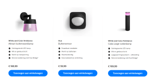Tot €50 cashback op geselecteerde buitenverlichting van Phlips Hue