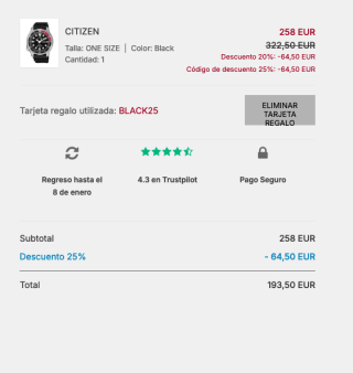 Reloj CITIZEN Promaster automático 200m Caja 42mm por solo 193,50€