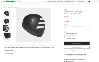 Gorro natación ADIDAS negro o blanco por solo 4,95€