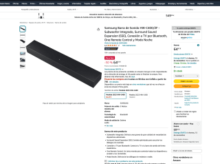 Barra Samsung de Sonido HW-C400/ZF por solo 64,43€