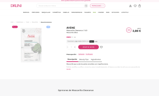 Avène Mascarilla Cleanance Détox por solo 3,89€