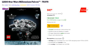 LEGO Star Wars Millennium Falcon™ - 75375 voor €56,99 bij Bol.com