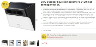 Eufy S120 buitenbeveiligingscamera voor €79 bij Praxis