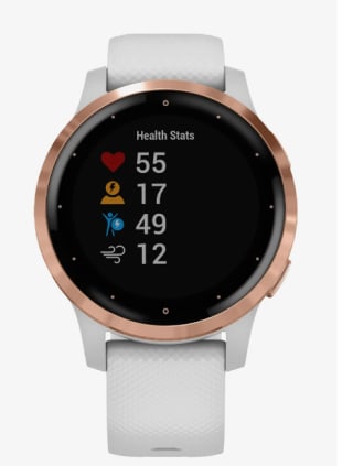 Garmin Vivoactive 4S Blanco - GPS, Pulsómetro, Sensores ABC, Pulsioxímetro, BT + WiFi, Connect IQ por 195€