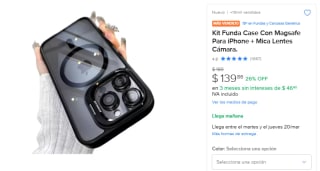 Kit Funda con Magsafe para iPhone + Mica Lentes $140 | Descuento Mercado Libre
