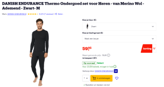 DANISH ENDURANCE Thermo Ondergoed set voor €59,95 bij Bol.com