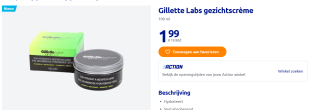 Gillette Labs Fast Absorbent Moisturizing Dagcrème – 100ml voor €1,99 bij de Action