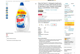Dixan Gel Total 85 Lavados por solo 12,40€