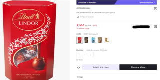 Pack 4 Cajas Bombones LINDT de 200g por solo 11,06€