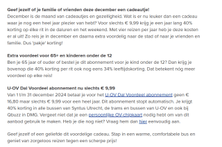 U-OV Dal Voordeel abonnement syntusutrecht voor € 9,99