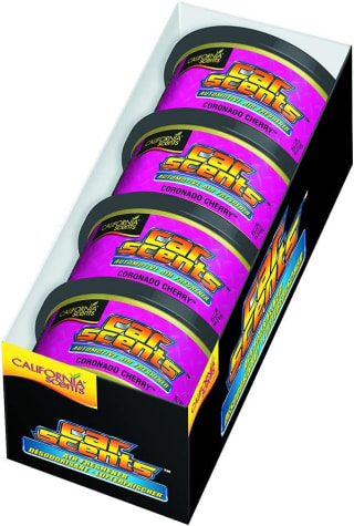 Pack 4 California Scents Car, Ambientador de Coche con Olor de Coronado Cherry por 12,43€