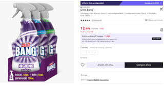 Cillit Bang - Pack 3 sprays 750ml (1 Lejía e Higene Baño, 1 Quitagrasas Cocina 750ml, 1 Ultra Baño Brillo 750ml) por 6.49€