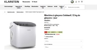 Machine à glaçons Karlstein Caldwell - 1,3L - Blanc à 129,99€