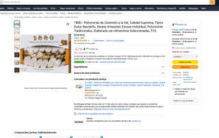 Polvorones 1880 Artesanos de Almendras 310gr por solo 4,27€