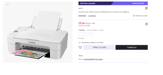 Impresora Canon Pixma TS3351 con WiFi (3 en 1) por 28.53€