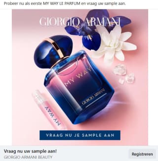 Gratis proefverpakking Armani My Way Le Parfum