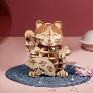 Puzzle de Madera de 72 Piezas en 3D Gato Plutus por 7.27€