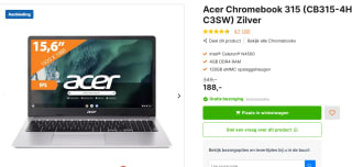 Acer Chromebook 315 (CB315-4H-C3SW) laptop voor €188 bij Expert