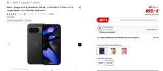 Móvil Google Pixel 9 de 12GB/256GB por 597,69€ y el PRO de 16GB/128GB por 683,19€