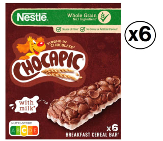 6 Unidades de Barritas de cereales tostados con chocolate y leche Chocapic Nestlé pack de 6 unidades de 25 g. por 11.86€
