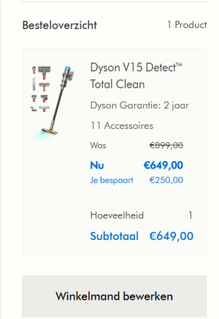 Dyson kortingscode voor tot €250 korting tijdens de Black Friday Pre-access