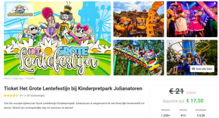 Ticket Het Grote Lentefestijn bij Kinderpretpark Julianatoren voor €17,50 via Tripper of Social Deal