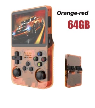 Consola de juegos portátil Retro R36S sistema Linux pantalla IPS 3,5" reproductor de vídeo de bolsillo 64GB por solo 35,99€