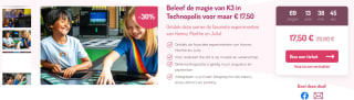 Bezoek Technopolis (België) voor €17,50 per persoon