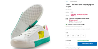 Tenis Bob Esponja de Mujer a $549 en Coppel