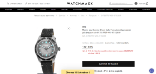 Montre pour homme Divers Sixty-Five automatique cadran gris bracelet cuir 01 733 7707 4053-07 5 20 89 à 1101,50€