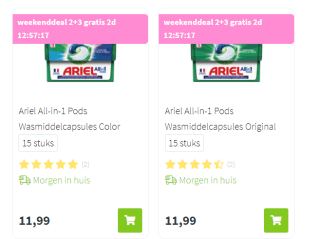 Ariel All-in-1 Pods en Lenor geurboosters 2+3 gratis bij Plein