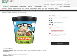 2 Helados Ben & Jerry’s 2ª unidad con 50% + 3€ Ahorro en Elcorteinglés