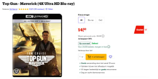 Top Gun: Maverick 4K Ultra HD Blu-ray voor €14,50 bij Bol