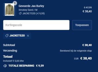 20% extra korting op winter jassen bij Petrol