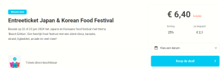 Entreeticket Japan & Korean Food Festival in Wormerveer voor €6,40 via tripper