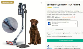Eziclean Cycloboost Animal steelstofzuiger voor €329 bij Eziclean