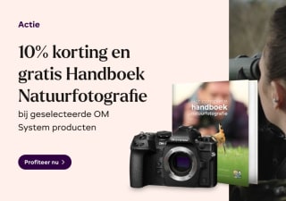 10% korting op alles van OM SYSTEM en Olympus + gratis Handboek Natuurfotografie bij CameraNU