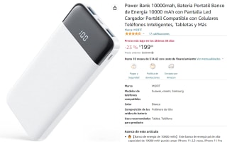 Power Bank 10000mah MOFIT a $199 en Amazon