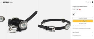 Cinturón fino con detalles metálicos por 3,90€