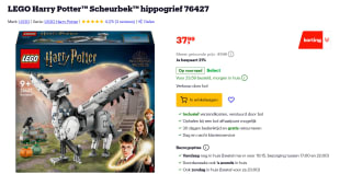 LEGO Harry Potter Scheurbek hippogrief voor €37,99 bij Bol