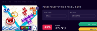 Puyo Puyo Tetris 2 voor €5,79 via CDKeys