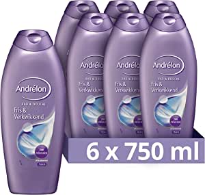 6x Andrelon Bad & Douche Fris & Verkwikkend 750 ml voor €7,96 bij Amazon