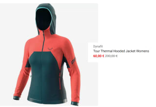 Chaqueta con capucha de Mujer Dynafit Tour Wool Thermal por 60€