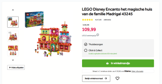 LEGO Disney Encanto het magische huis van de familie Madrigal 43245 voor €109,99 bij Intertoys