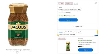 Café Jacobs Intenso 190g por $100 | Descuento Walmart