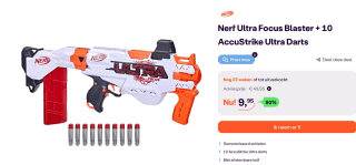 Nerf Ultra Focus Blaster voor €9,95 bij iBOOD