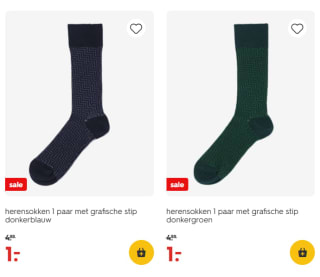 Herensokken voor €1 bij Hema