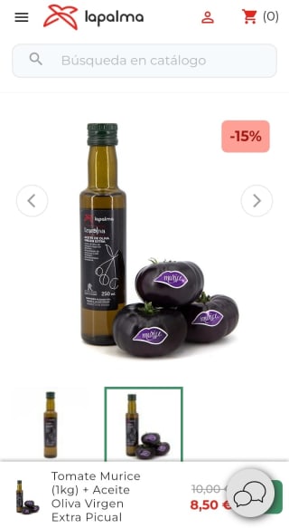 1k Tomate Murice + Aceite Oliva Virgen Extra Picual 250ml por 8,50€.