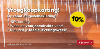 10% korting op rabat & gevelbekleding