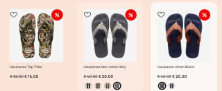 Tot 50% korting op Havaianas in de Havaianas-store + gratis toilettasje